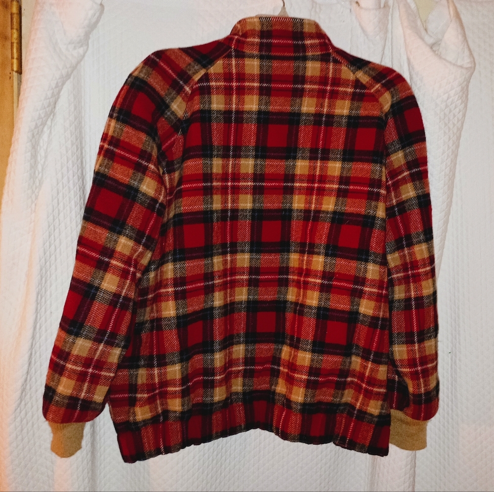 Pendleton Virgin Wool Plaid Jacket Size Large - image 6